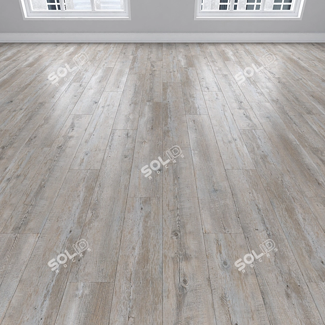 Elegant Parquet Oak Flooring 3D model image 2