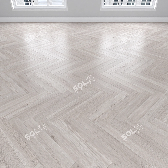 Oak Parquet: Herringbone, Linear, Chevron 3D model image 3