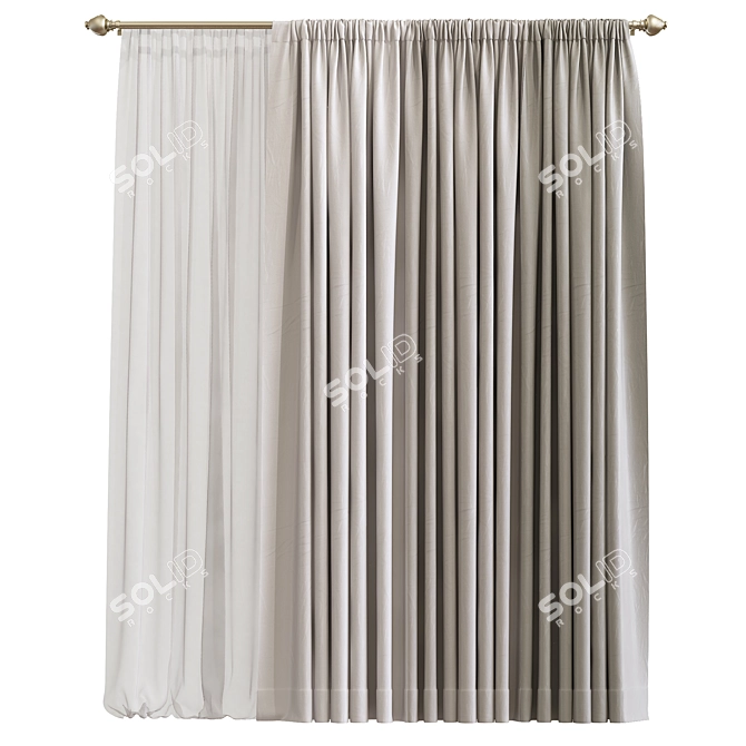 Versatile Curtain 750 3D model image 1