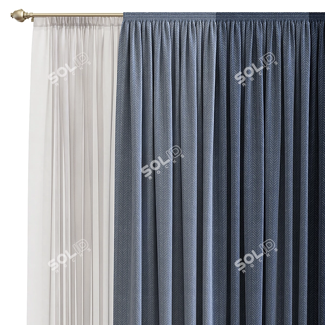 Refined Curtain Design 3D model image 2