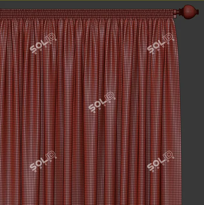 Refined Curtain Design 3D model image 3