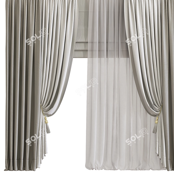 755 Curtain: Uniquely Designed and Made 3D model image 2