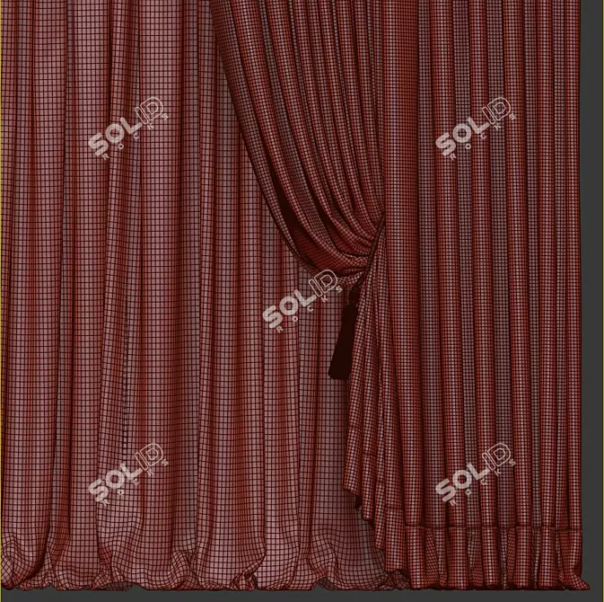 755 Curtain: Uniquely Designed and Made 3D model image 3