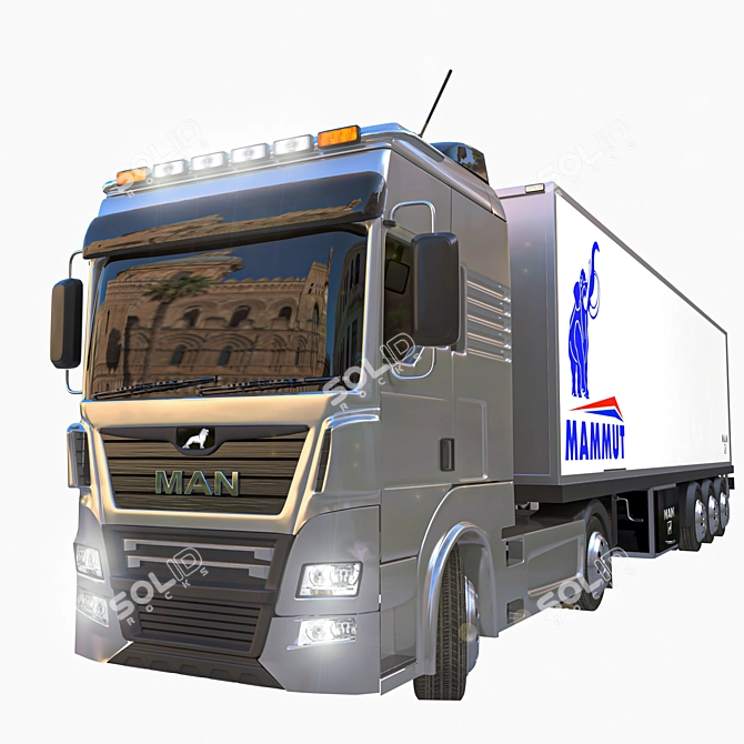 2015 MAN-Truck 3D Model 3D model image 1