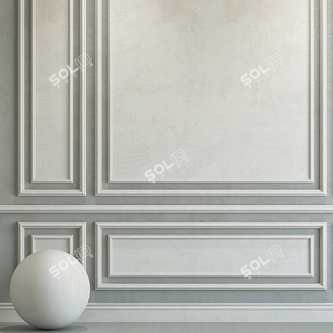 Elegant Plaster with Molding: 114 3D model image 2