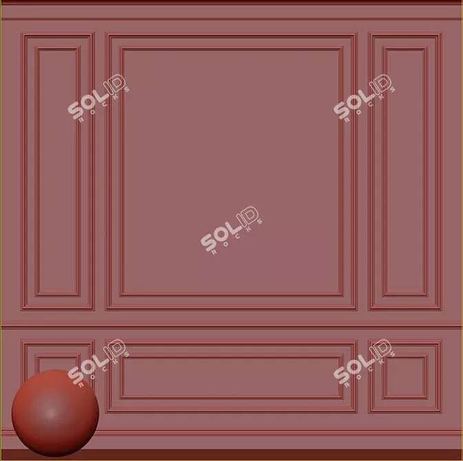 Elegant Plaster with Molding: 114 3D model image 3