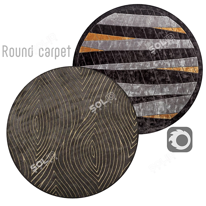 Circular Rugs Around 3D model image 1