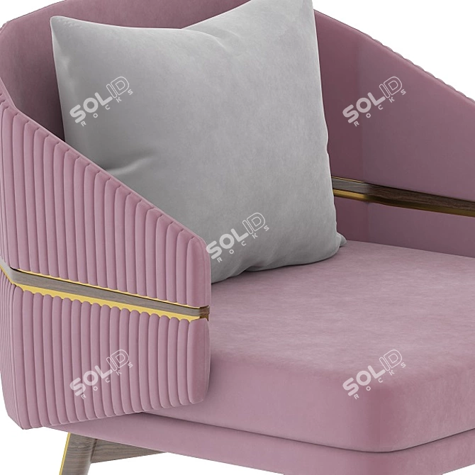 Aster Billy: Sophisticated Armchair Bliss 3D model image 4