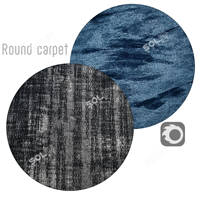 Circular Interior Rug 3D model image 1