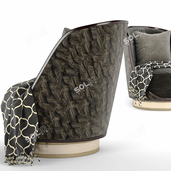 Sleek Spin Caracole Chair 3D model image 3