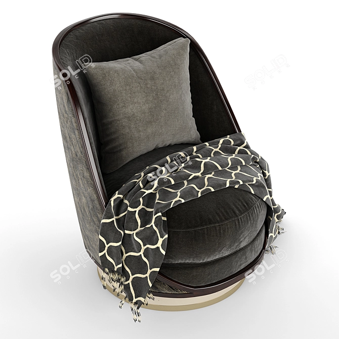 Sleek Spin Caracole Chair 3D model image 5