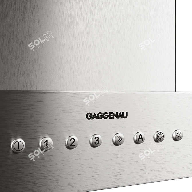 Gaggenau AI442120: Sleek Stainless Steel Island Hood 3D model image 3