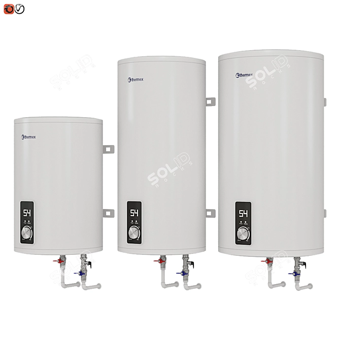 Thermex Solo Water Heater Set 3D model image 2