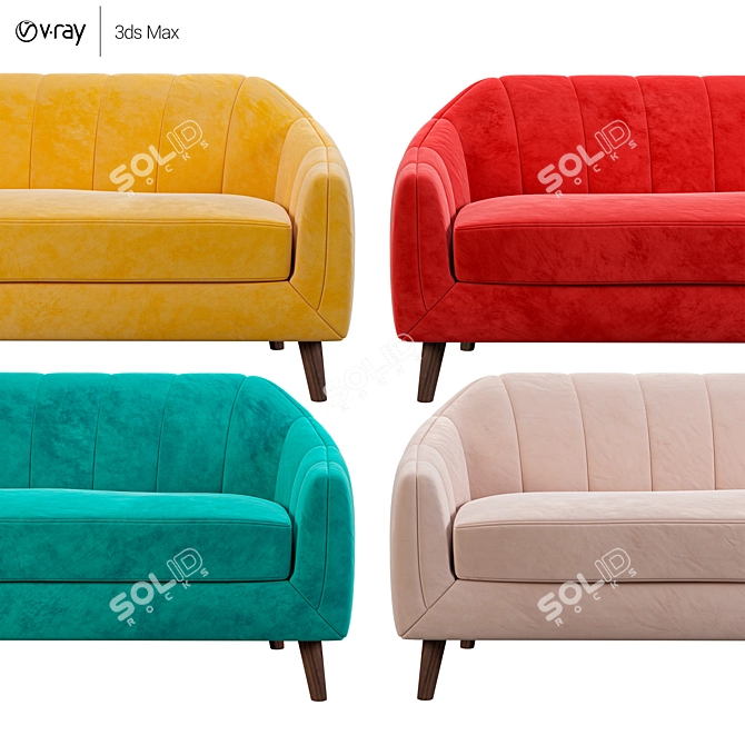 Elegant MyFurnish Jasmine Sofa 3D model image 1