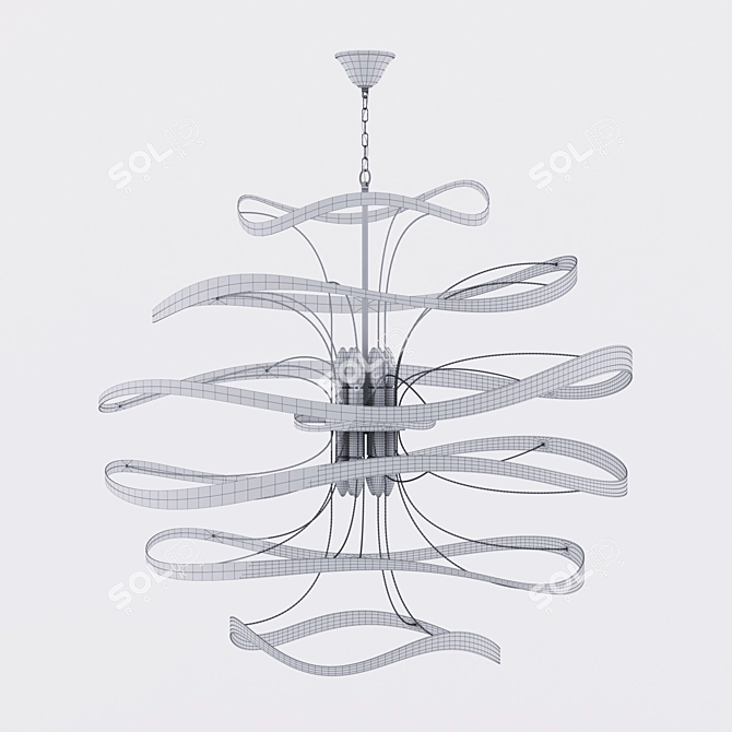 Elegant Divinare Volturn Pendant 3D model image 4