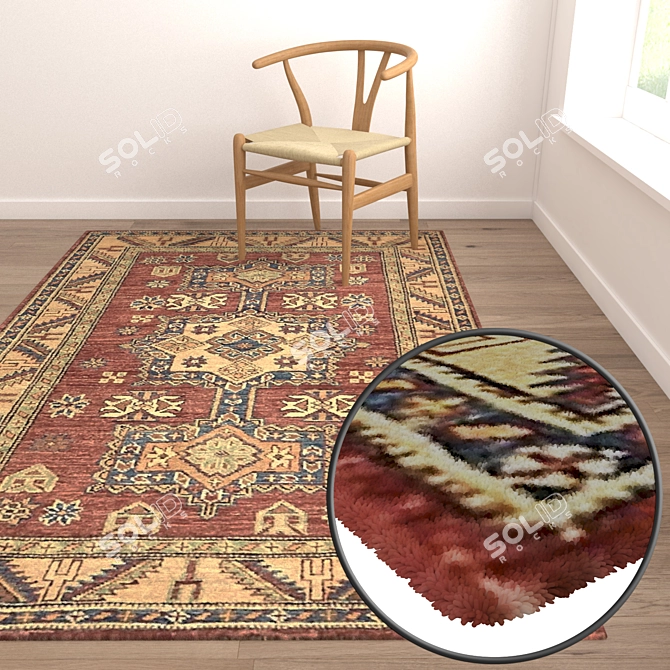 Luxury Carpet Set: Versatile Textures 3D model image 5