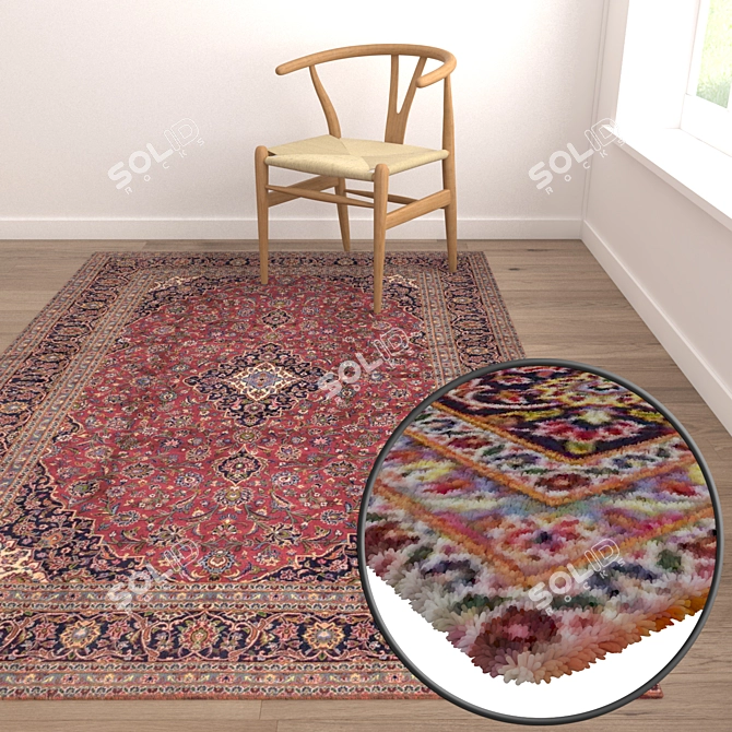 Luxury Set of Carpets | High-Quality Textures 3D model image 5