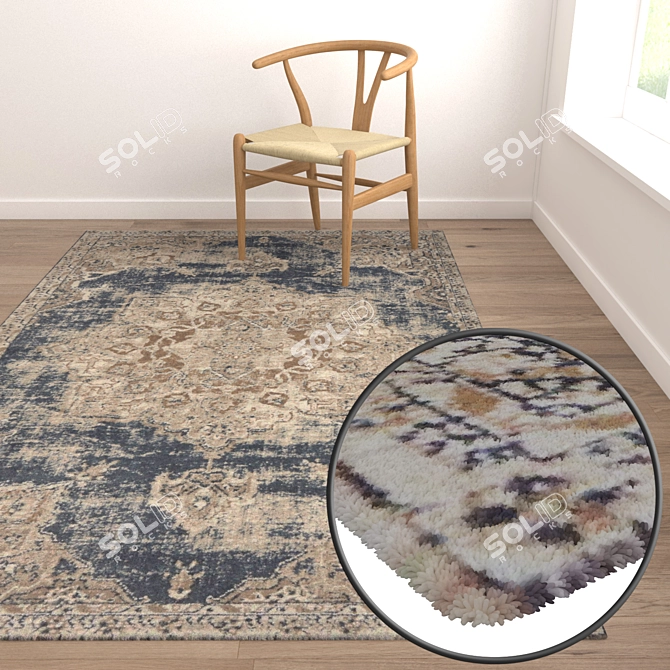 Elegant Carpet Set 1913 3D model image 5