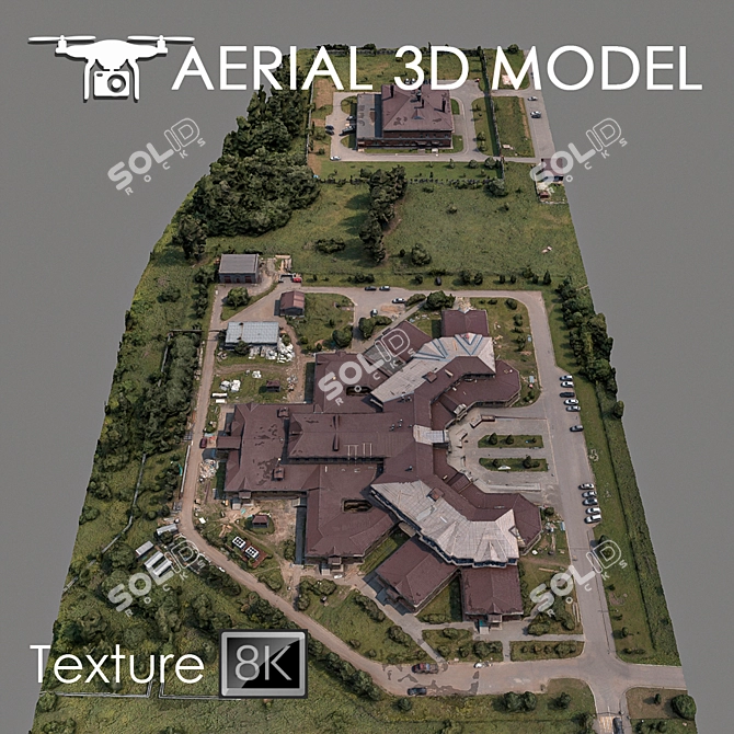 Industrial Landscape 3D Model 3D model image 1