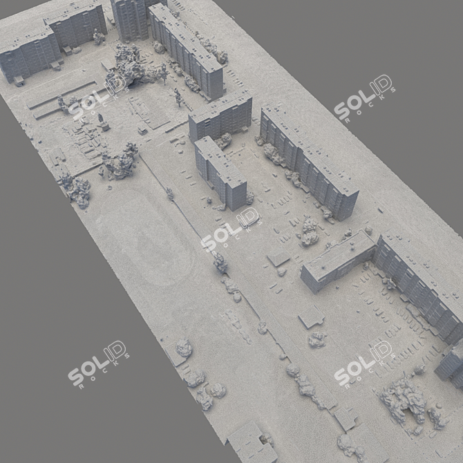 Urban Landscape Drone Scan 3D model image 5