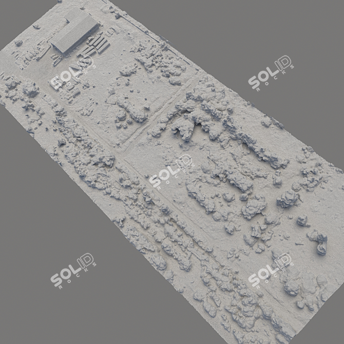 Aerial Landscape Scan: Industrial Zone 3D model image 5