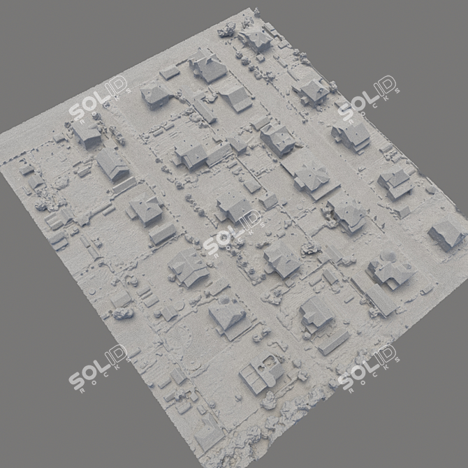 Title: High-altitude 3D Terrain Scan 3D model image 5