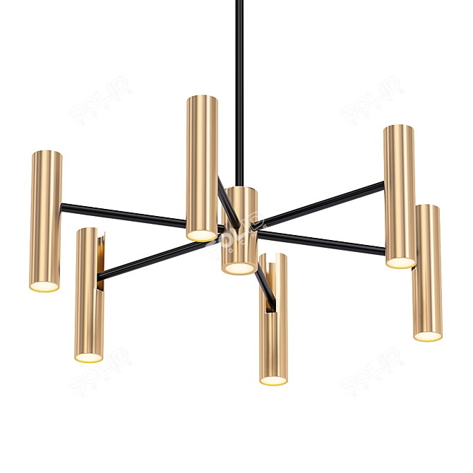 Elegant 7-Light WEHOLY Chandelier 3D model image 1