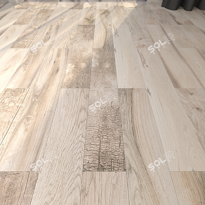 Elegant Rosin Bone Parquet 3D model image 1