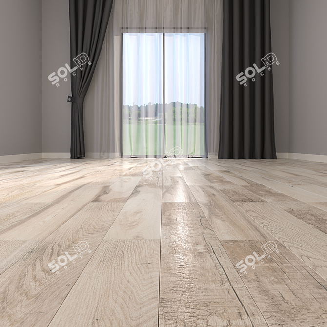 Elegant Rosin Bone Parquet 3D model image 2