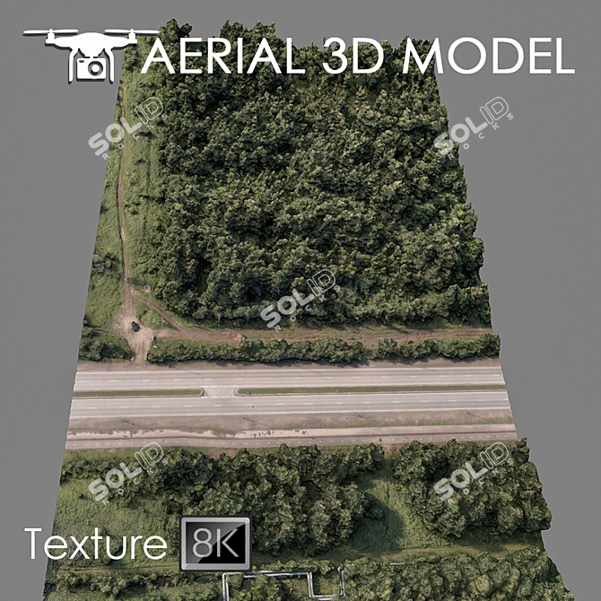 Industrial Zone 73: High-Resolution 3D Terrain Model 3D model image 1