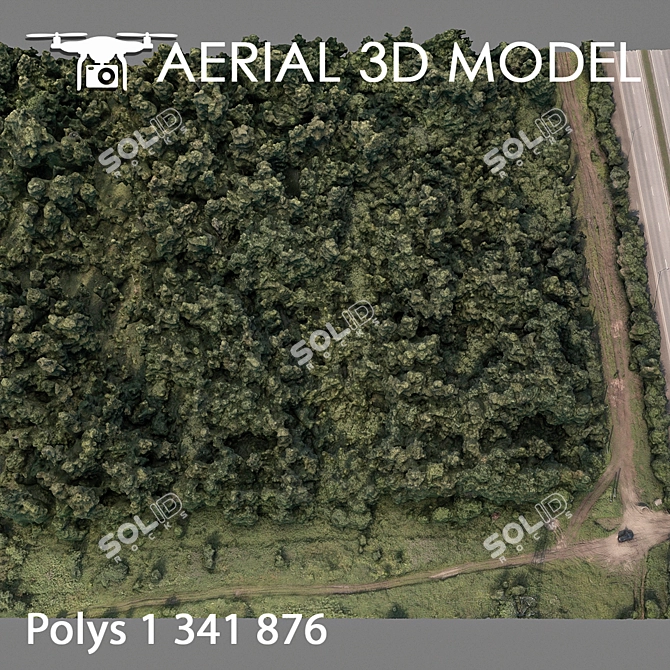 Industrial Zone 73: High-Resolution 3D Terrain Model 3D model image 3