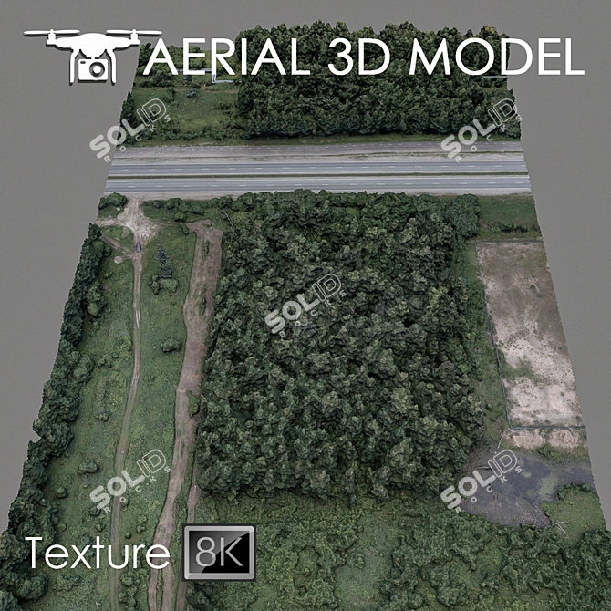 Title: High Altitude 3D Terrain Scan 3D model image 2