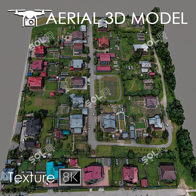 Residential Aerial Scan 3D model image 2