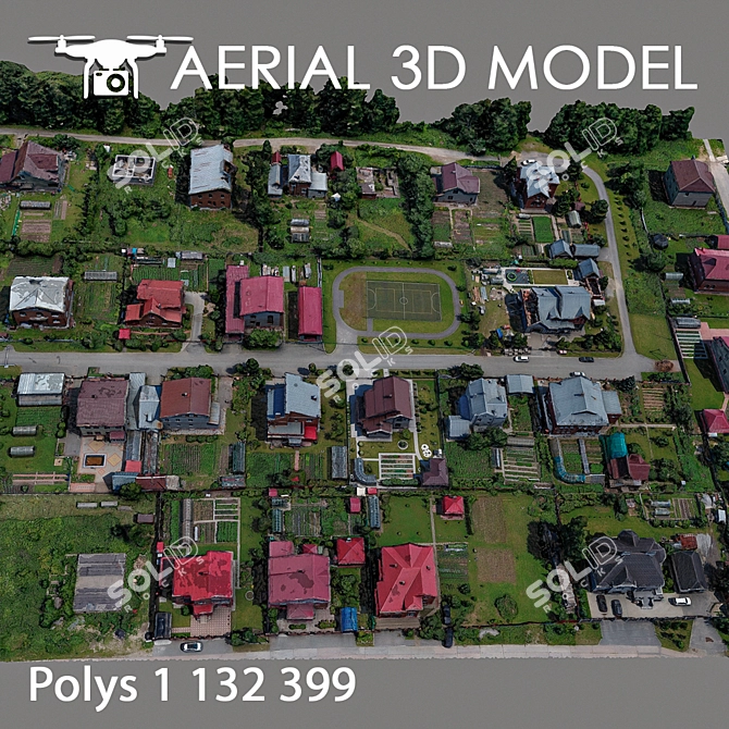 Residential Aerial Scan 3D model image 3