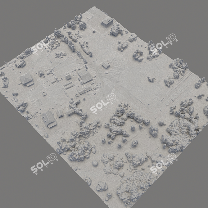 High-quality Aerial 3D Terrain 3D model image 5