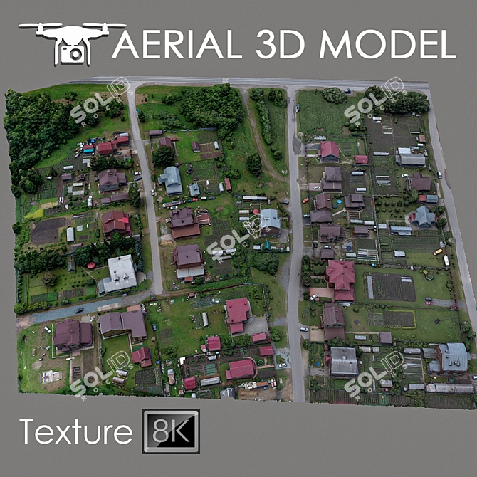 Title: High Aerial 3D Landscape Model 3D model image 2