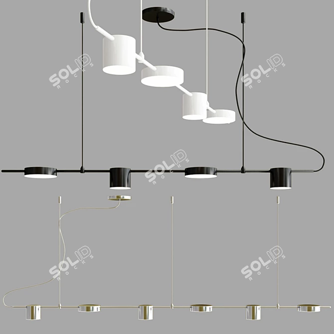 Modern LED Pendant Light Collection 3D model image 2