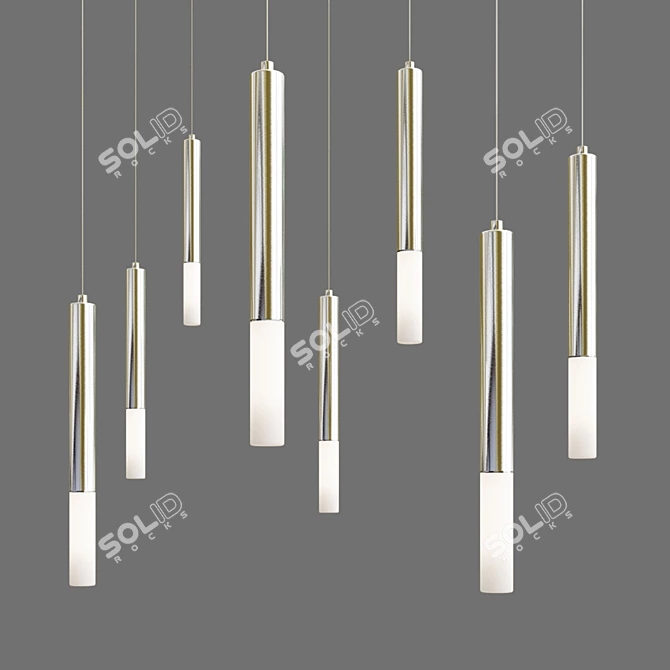 Elegant LED Pendant Lighting 3D model image 1