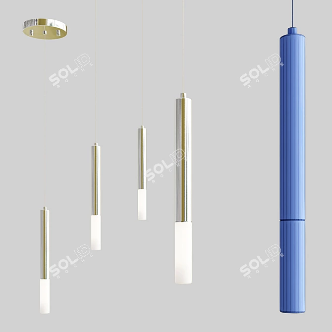 Elegant LED Pendant Lighting 3D model image 2