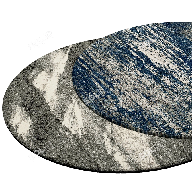 Circular Interior Rug 3D model image 2