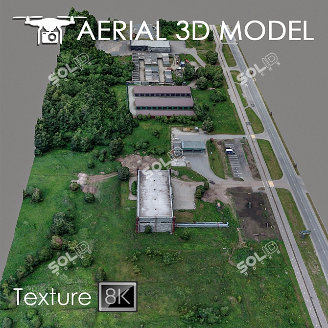 Title: Aerial 3D Landscape Map 3D model image 2