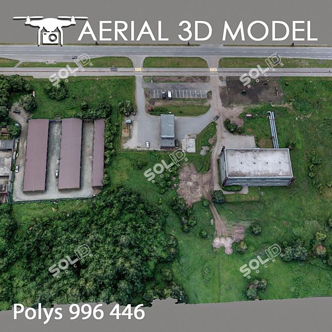 Title: Aerial 3D Landscape Map 3D model image 3