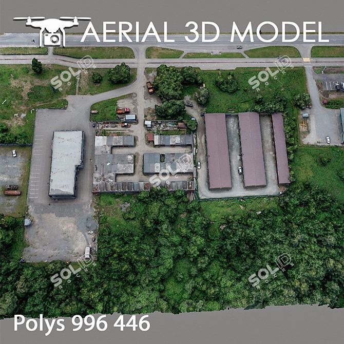 Title: Aerial 3D Landscape Map 3D model image 4