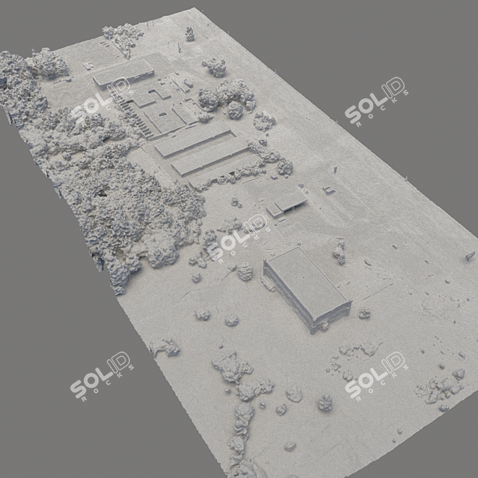 Title: Aerial 3D Landscape Map 3D model image 5