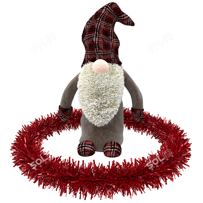 Holiday Gnome Ornament Set 3D model image 2
