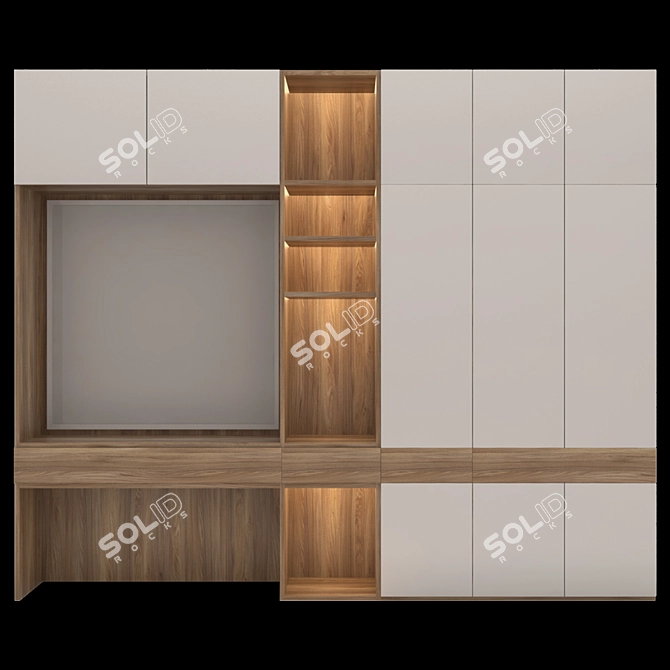 Modern Wardrobe: Stylish Storage Solution 3D model image 2