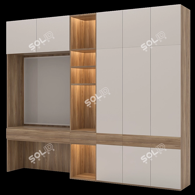 Modern Wardrobe: Stylish Storage Solution 3D model image 3