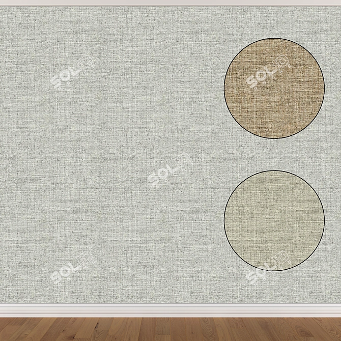 Seamless Wallpaper Set - 3 Colors 3D model image 1