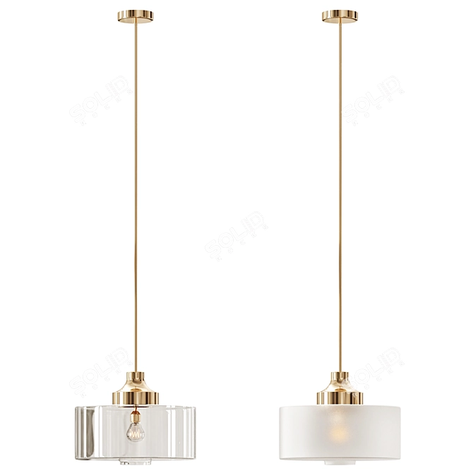 Sleek Cooke Ceiling Lamp 3D model image 1