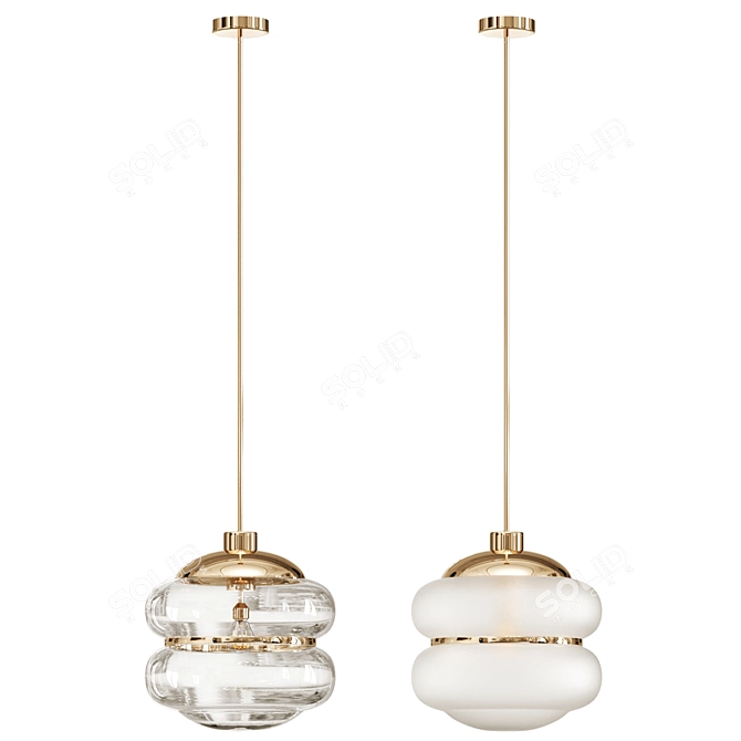 Mesmerizing Brass Adams Ceiling Lamp 3D model image 1